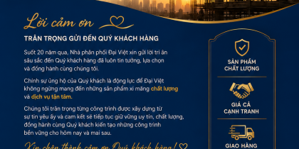 NPP ĐẠI VIỆT – 20 NĂM VỮNG BƯỚC CÙNG MỌI CÔNG TRÌNH